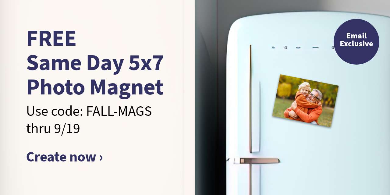 Free Same Day 5x7 Photo Magnet