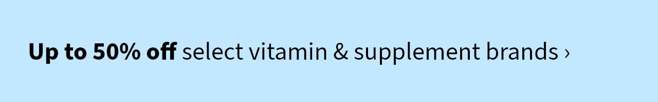 Upto 50% off select vitamins & supplements brands