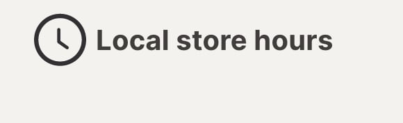 Local store hours