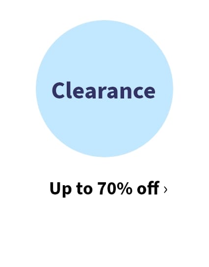 Up to 70% off clearance