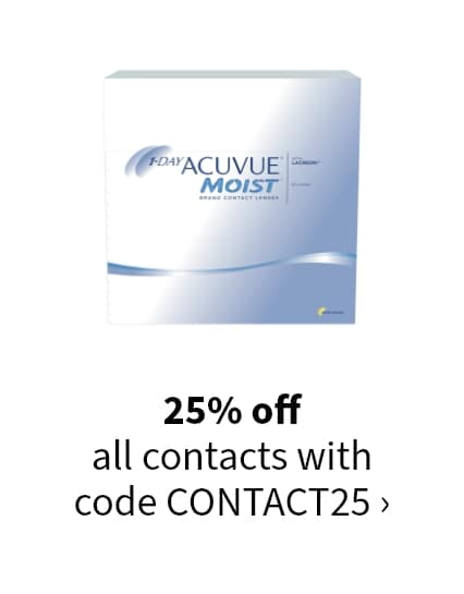 25% off contacts with code Contact25