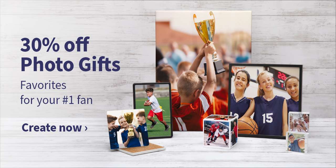 30% off Photo Gifts >