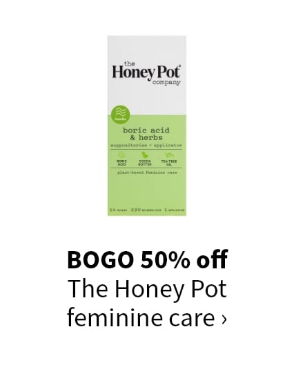 BOGO 50% off the Honey Pot feminine care >