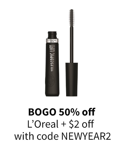 BOGO 50% off L'Oreal+$2 off with code NEWYEAR2