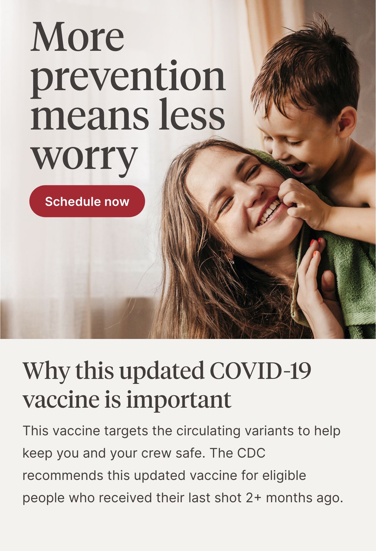 More prevention means less worry