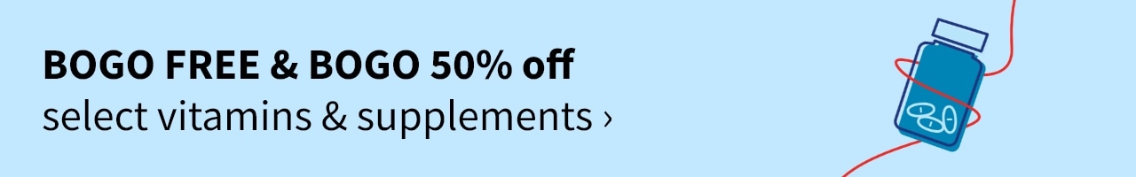 Bogo Free & Bogo 50% off select vitamins & supplements