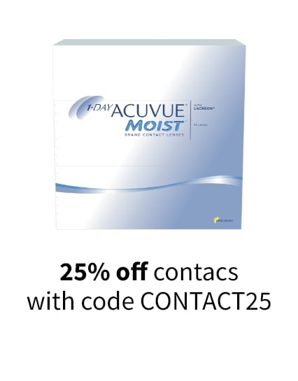 25% off contacts with code CONTACT25