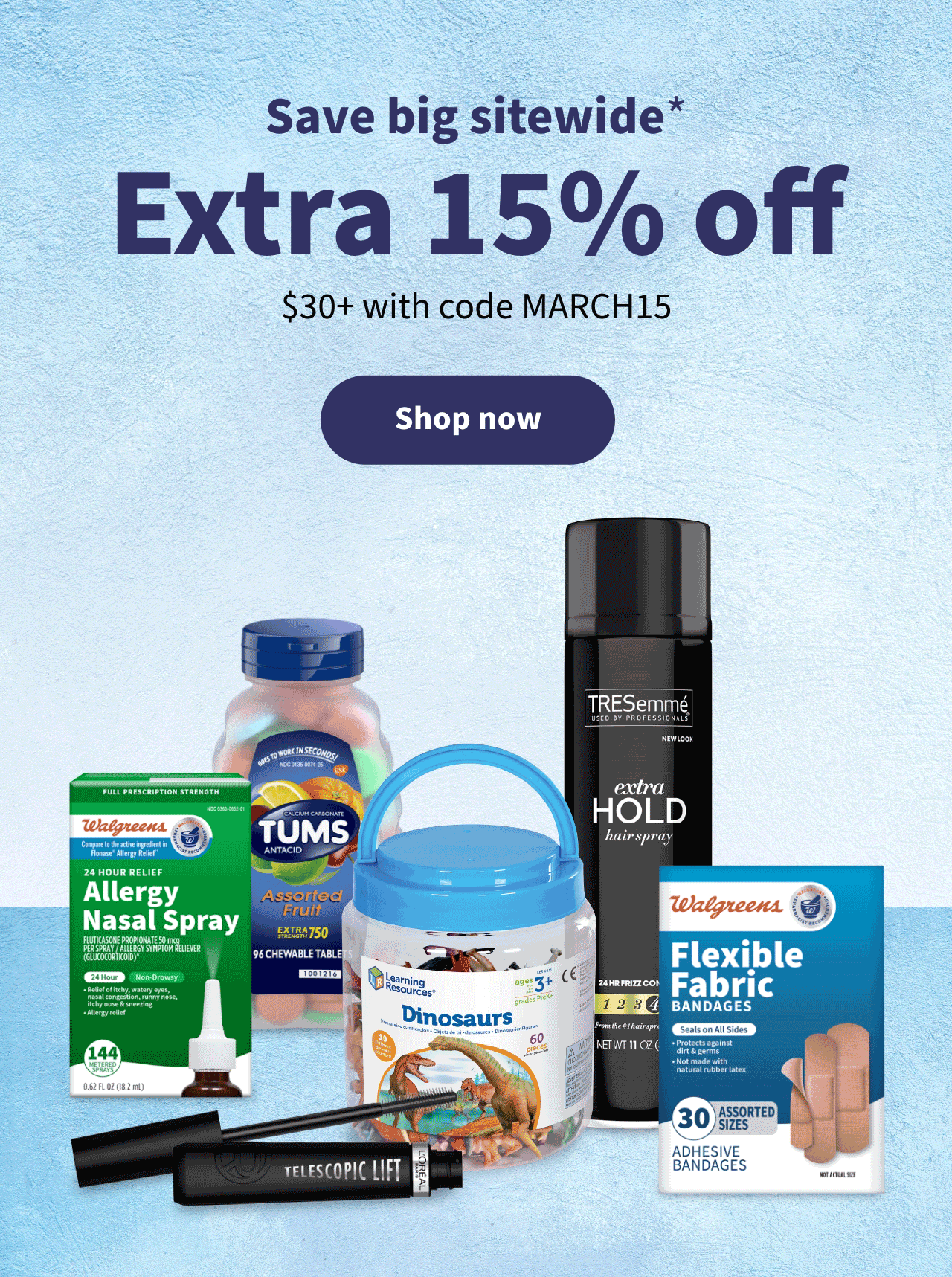 Save big sitewide Extra 15% off