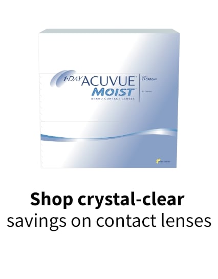 Shop Crystal-Clear savings on contact lenses