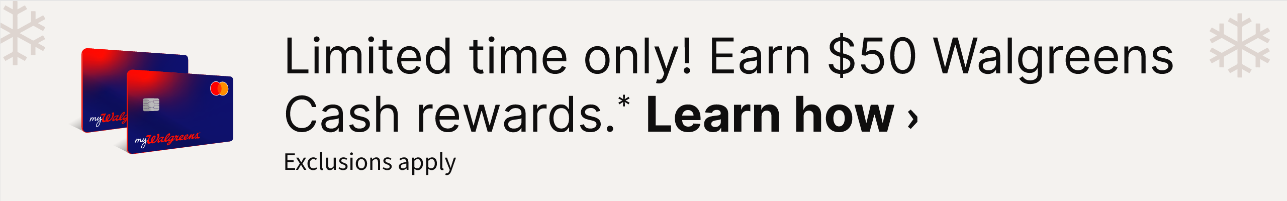 Earn $50 Walgreens cash rewards