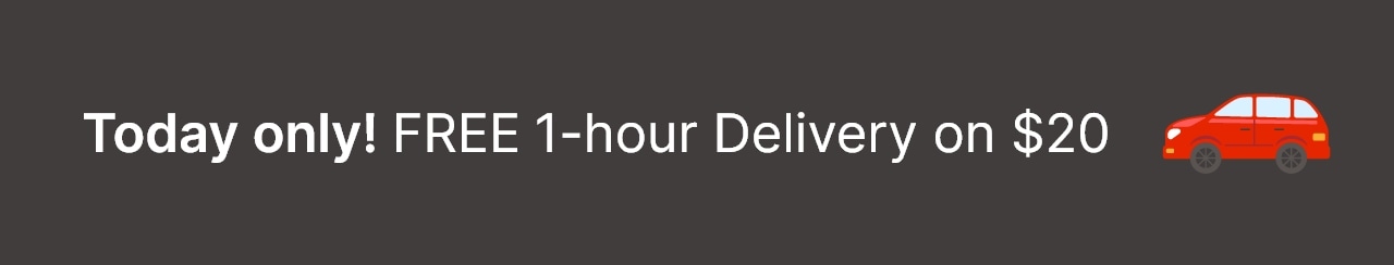 Today Only! Free 1-hour Delivery on $20