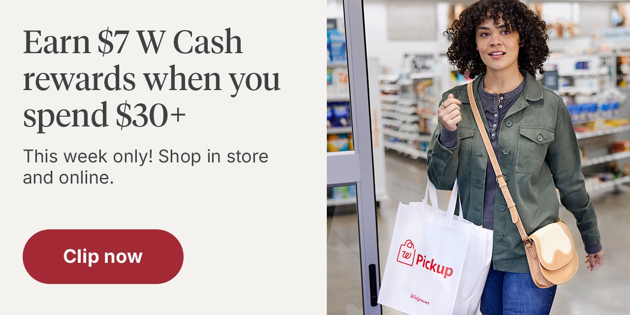 Earn $7 rewards on $30+ in store and online