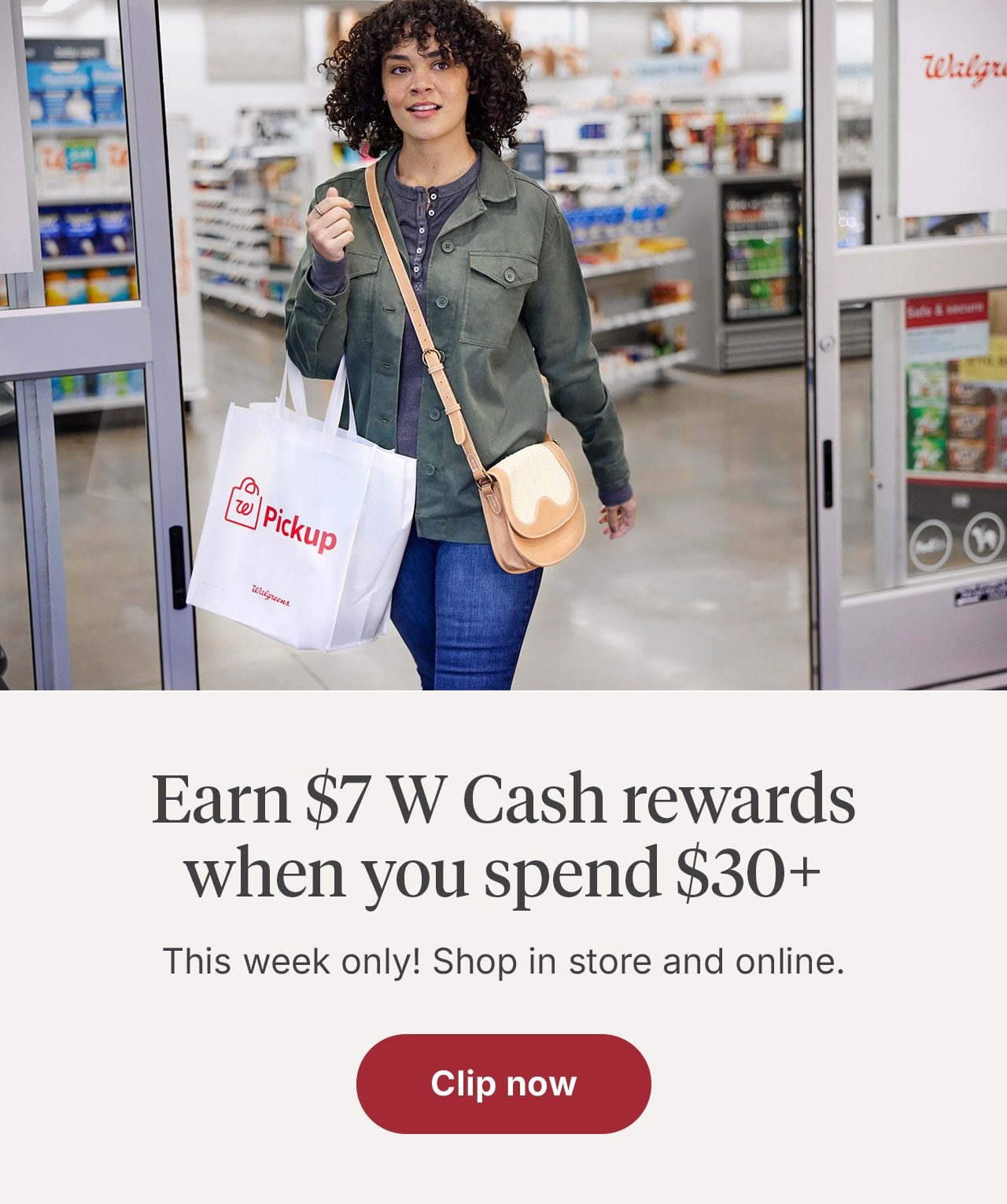 Earn $7 rewards on $30+ in store and online